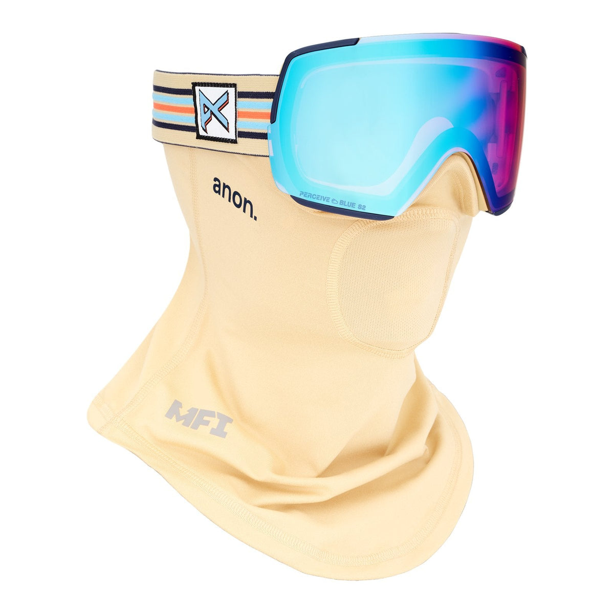 M5S Goggles + Bonus Lens + Mfi Face Mask Vintage - Perceive Variable Blue Lens (21% / S2) w/ Perceive Cloudy Pink Lens (53% / S1) - Image 5