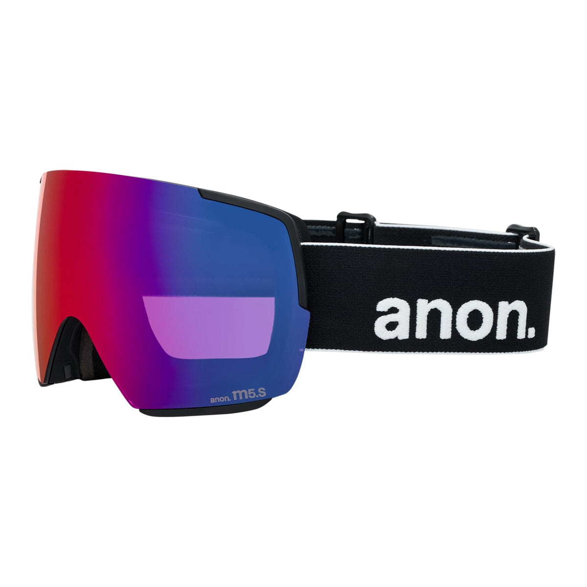 M5S Low Bridge Fit Goggles + Bonus Lens + Mfi Face Mask Black - Perceive Sunny Red Lens (14% / S3) w/ Perceive Cloudy Burst Lens (59% / S1) - Image 1