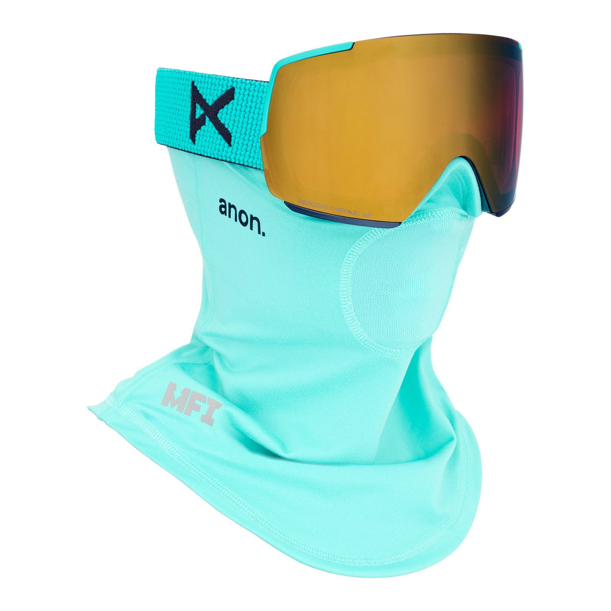 M5S Low Bridge Fit Goggles + Bonus Lens + Mfi Face Mask Marine - Perceive Sunny Bronze Lens (17% / S3) w/ Perceive Cloudy Burst Lens (59% / S1) - Image 5