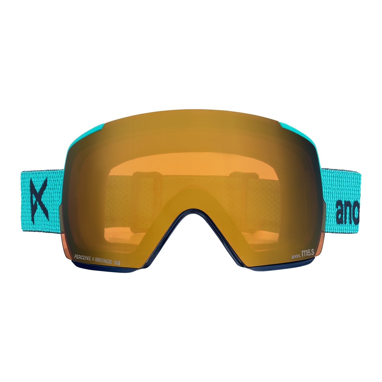 M5S Low Bridge Fit Goggles + Bonus Lens + Mfi Face Mask Marine - Perceive Sunny Bronze Lens (17% / S3) w/ Perceive Cloudy Burst Lens (59% / S1) - Image 2