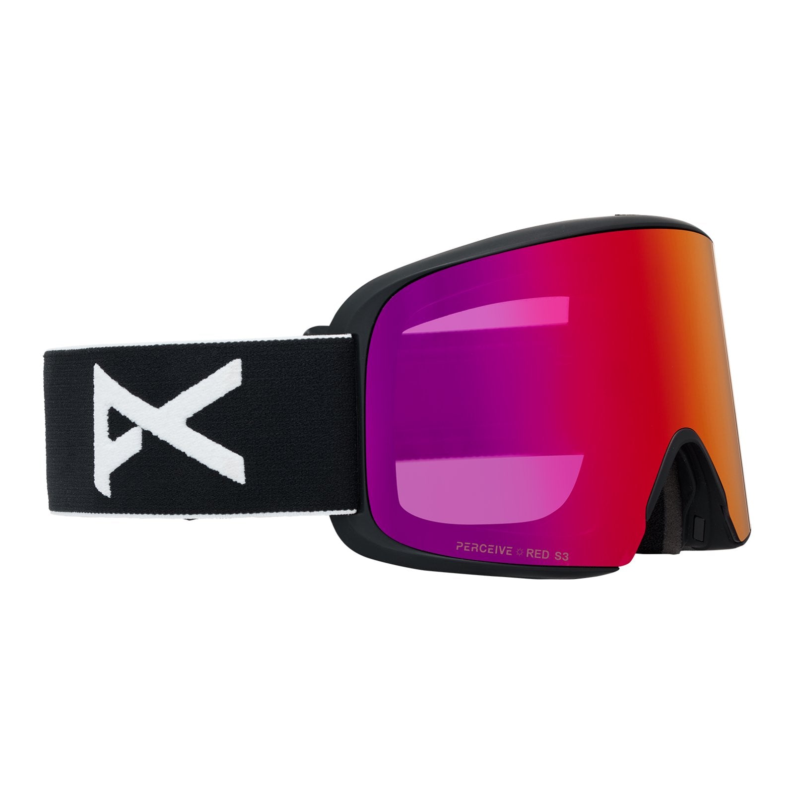M6 Low Bridge Fit Goggles + Bonus Lens + Mfi Face Mask Black - Perceive Sunny Red Lens (14% / S3) w/ Perceive Cloudy Burst Lens (59% / S1) - Image 3