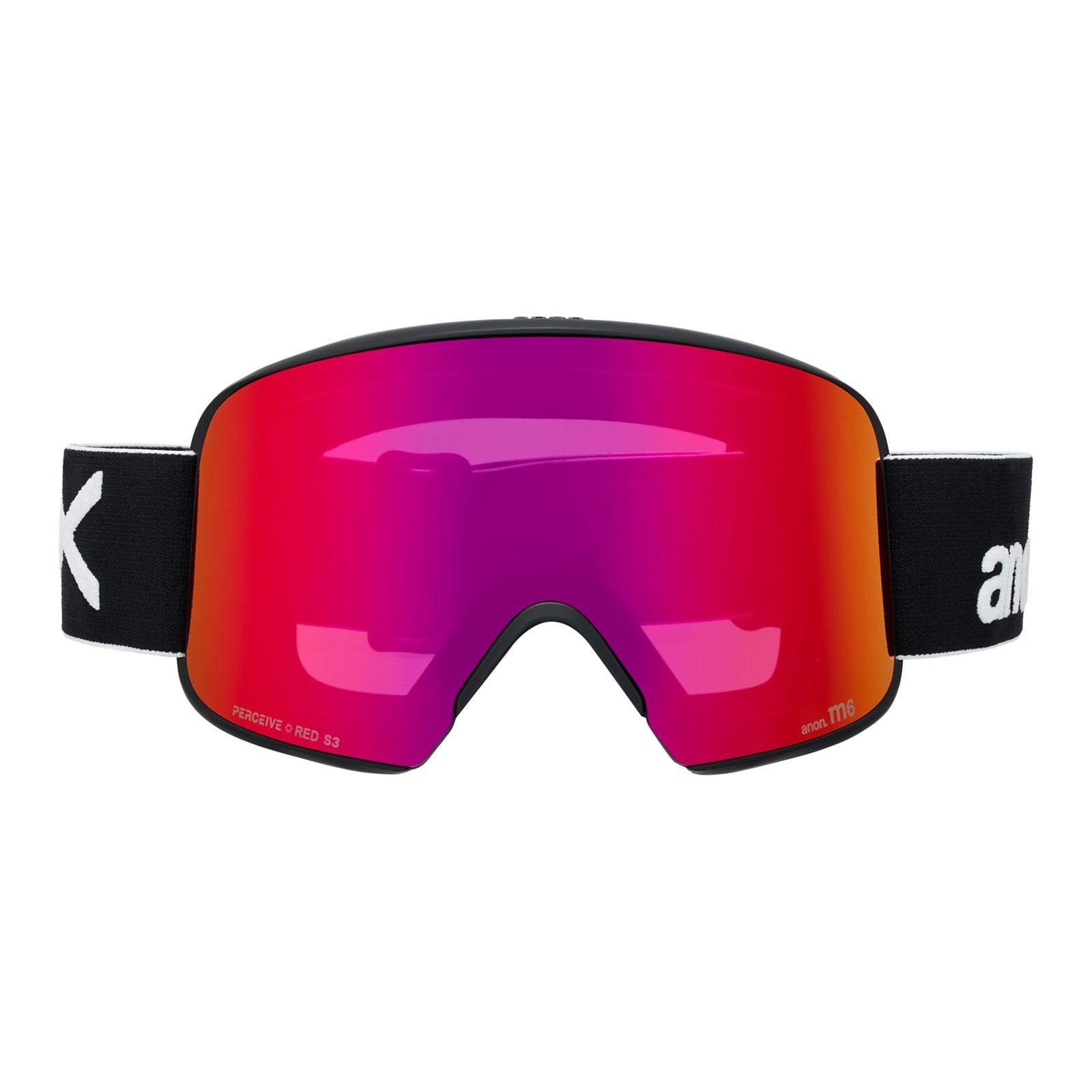 M6 Low Bridge Fit Goggles + Bonus Lens + Mfi Face Mask Black - Perceive Sunny Red Lens (14% / S3) w/ Perceive Cloudy Burst Lens (59% / S1) - Image 2