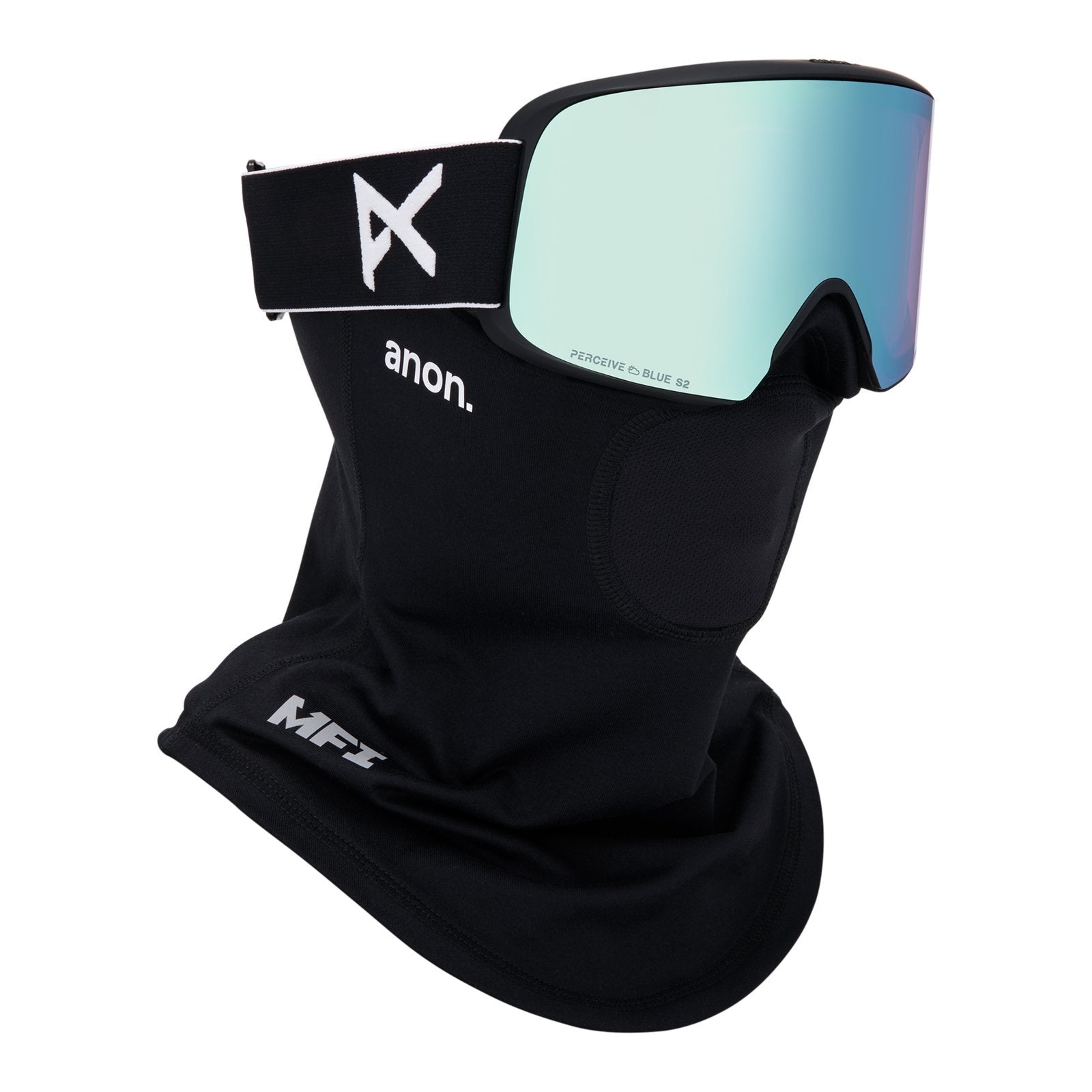 M6 Low Bridge Fit Goggles + Bonus Lens + Mfi Face Mask Black - Perceive Variable Blue Lens (21% / S2) w/ Perceive Cloudy Pink Lens (53% / S1) - Image 5