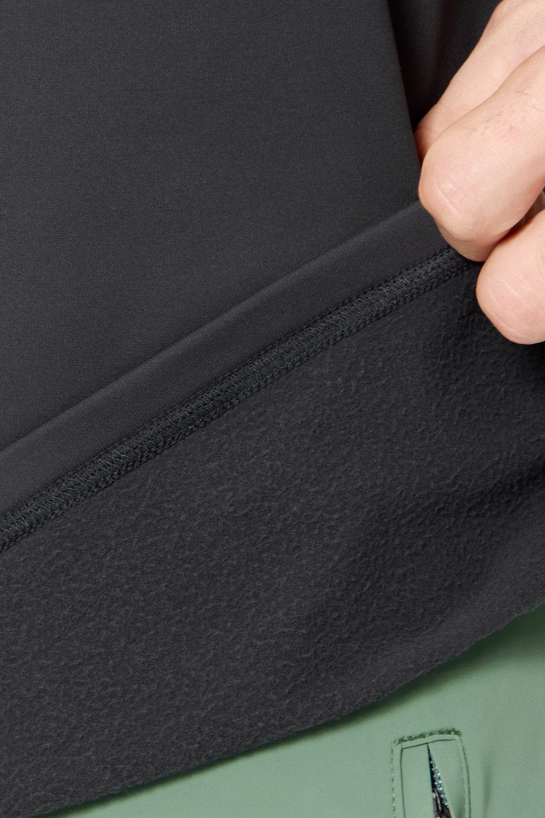Mens Colour Block T-Neck Skivvy Black / White - Image 7