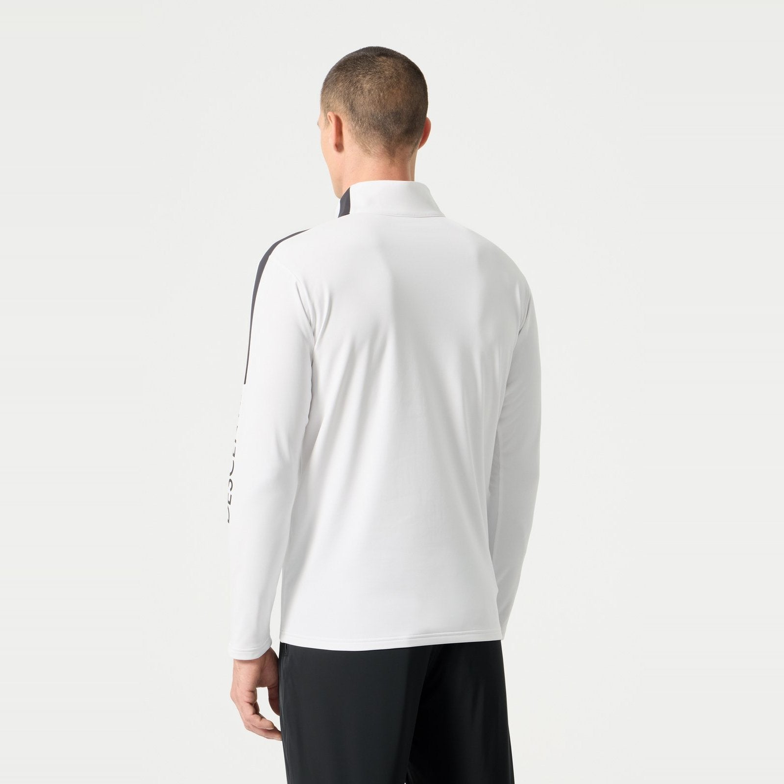 Mens Colour Block T-Neck Skivvy White / Black - Image 9