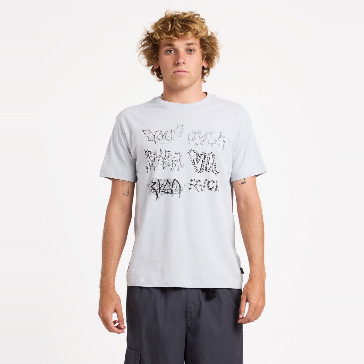 Mens Scribble T-Shirt Sky Blue - Image 1