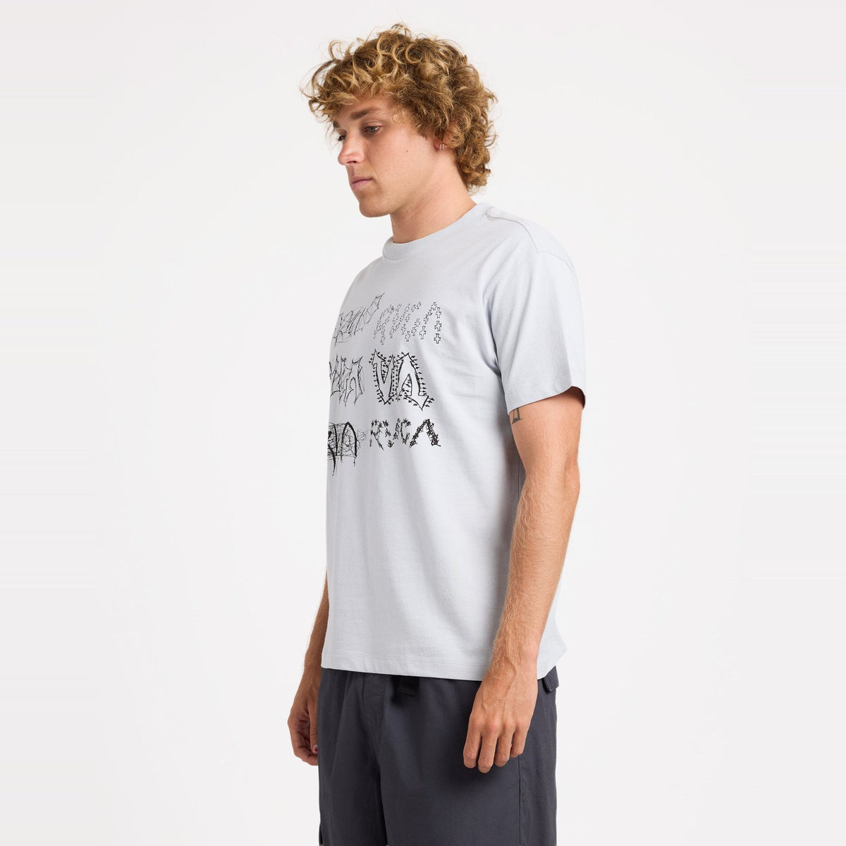 Mens Scribble T-Shirt Sky Blue - Image 3