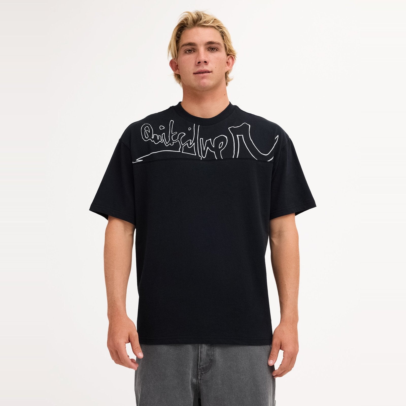 Mens Top Line T-Shirt Black - Image 1