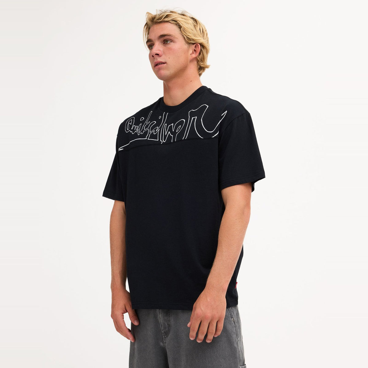 Mens Top Line T-Shirt Black - Image 3