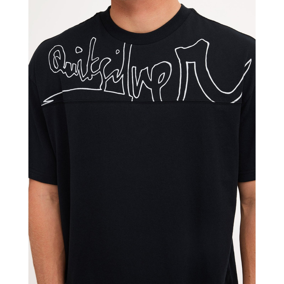 Mens Top Line T-Shirt Black - Image 4