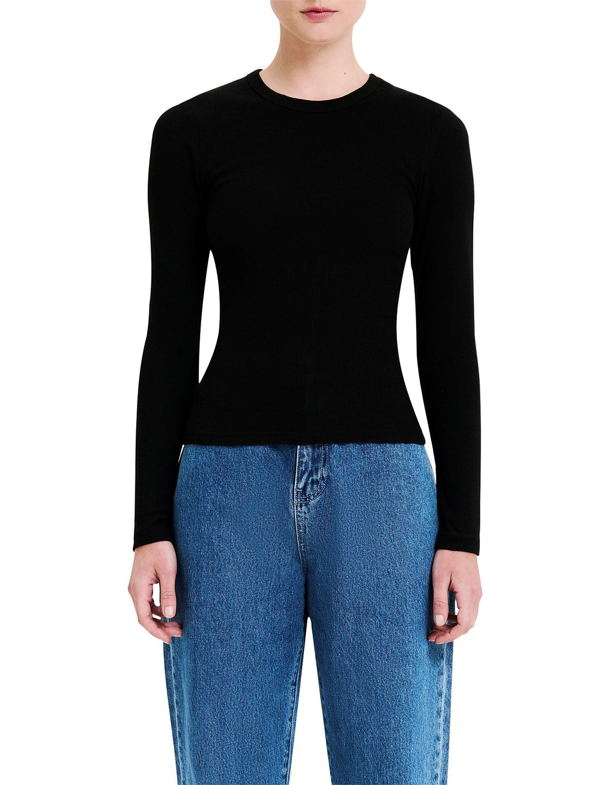 organic rib ls tee