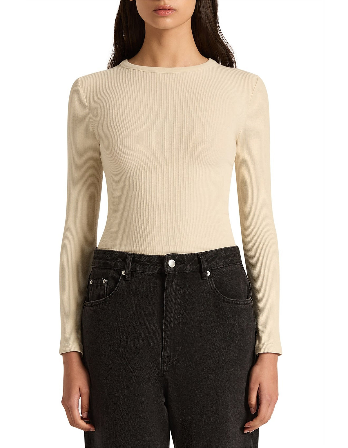 organic rib ls tee