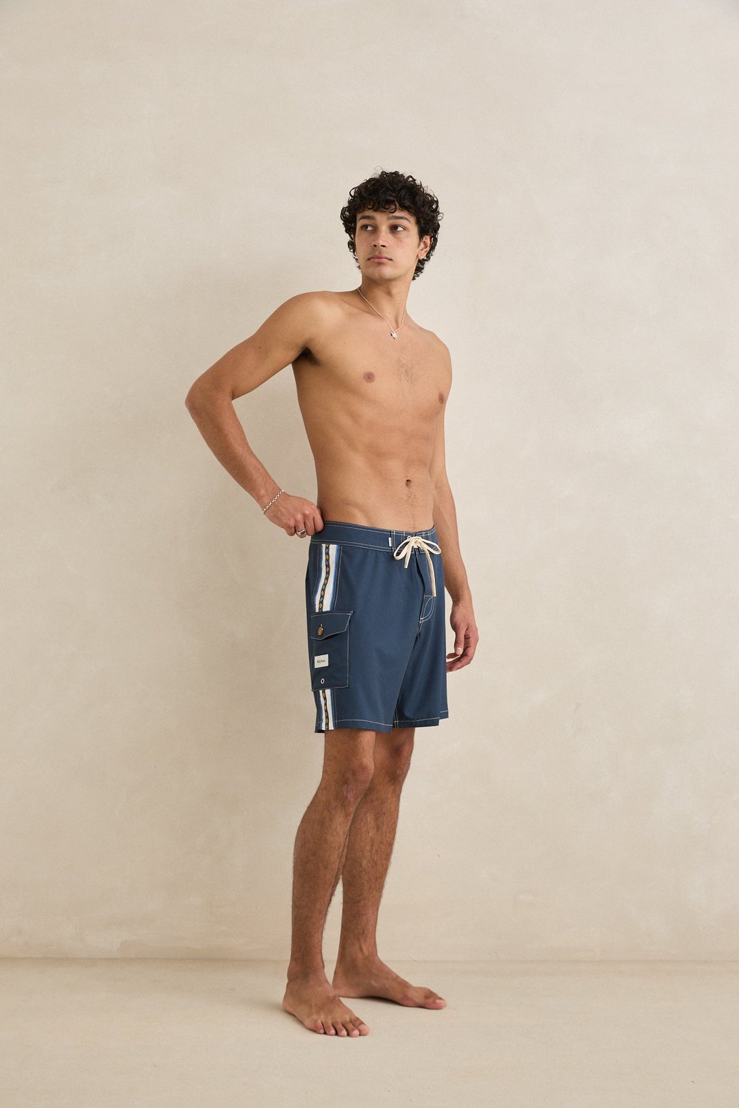 Panel Stripe Trunk Navy - Image 3