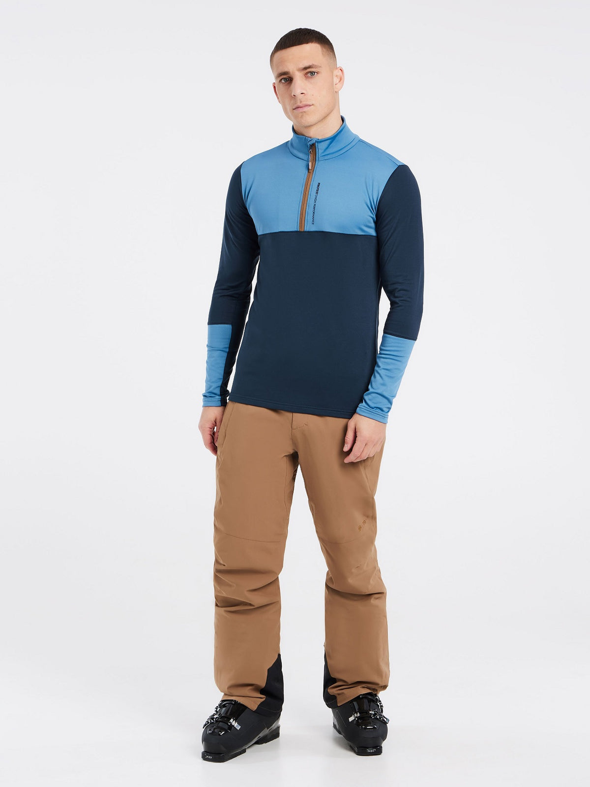 Protest Sitano 1/4 Zip Skivvy Blue Nights