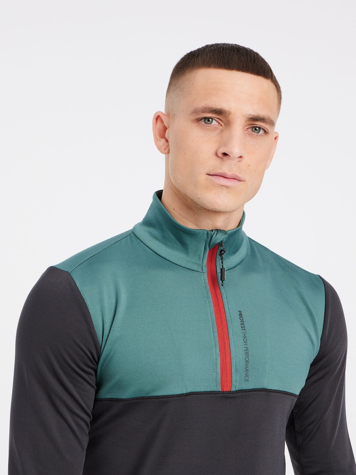 Protest Sitano 1/4 Zip Skivvy Deep Grey
