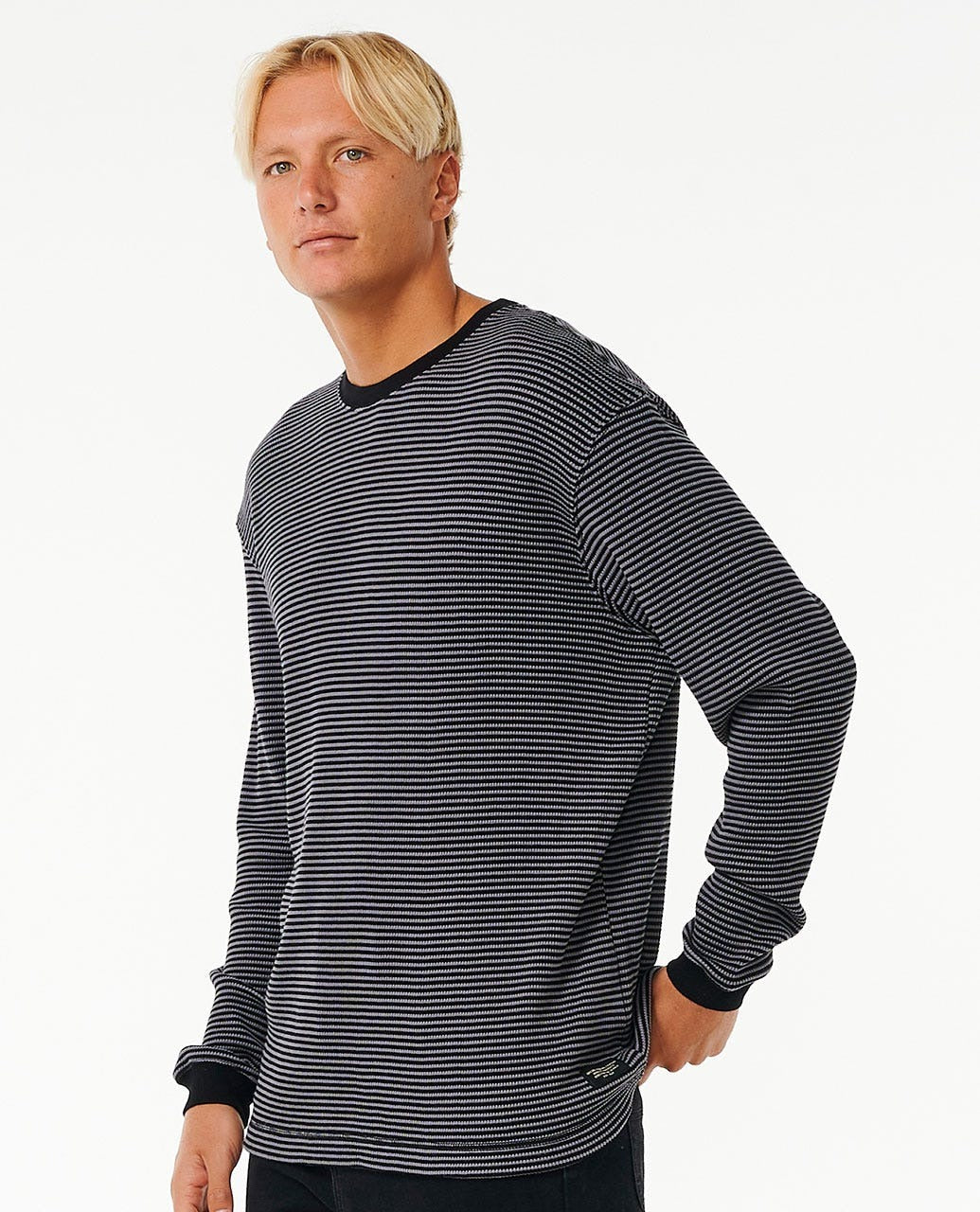 Rip Curl Quality Surf Products Long Sleeve Tee Black Grey