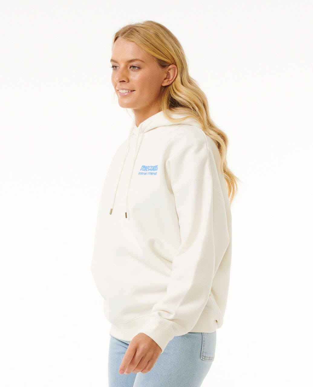 Rip Curl Surf Puff Heritage Hood Bone Bright Blue