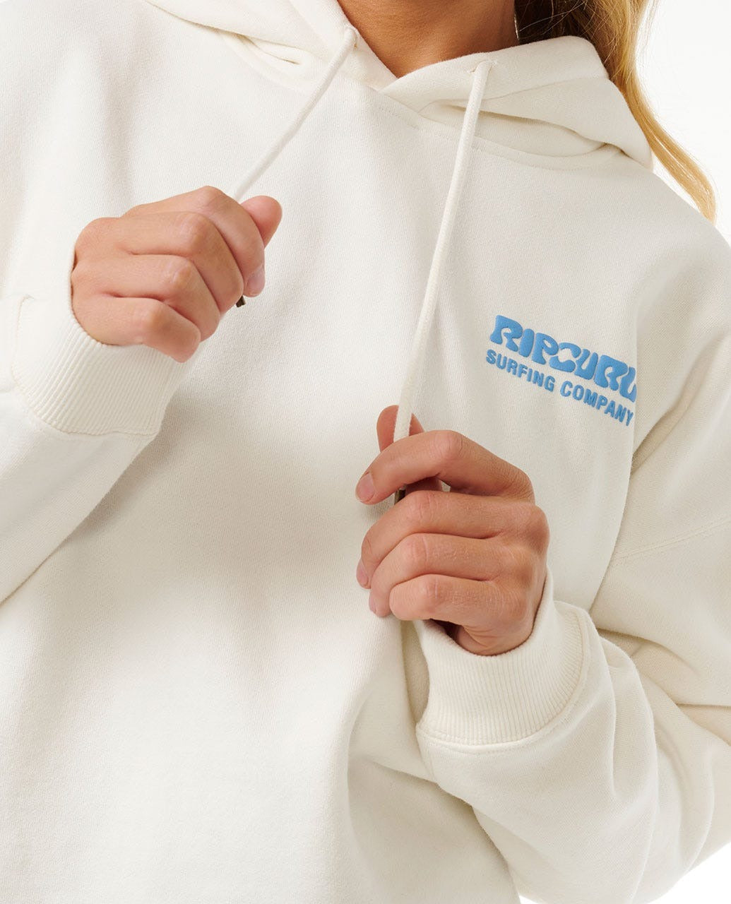 Rip Curl Surf Puff Heritage Hood Bone Bright Blue