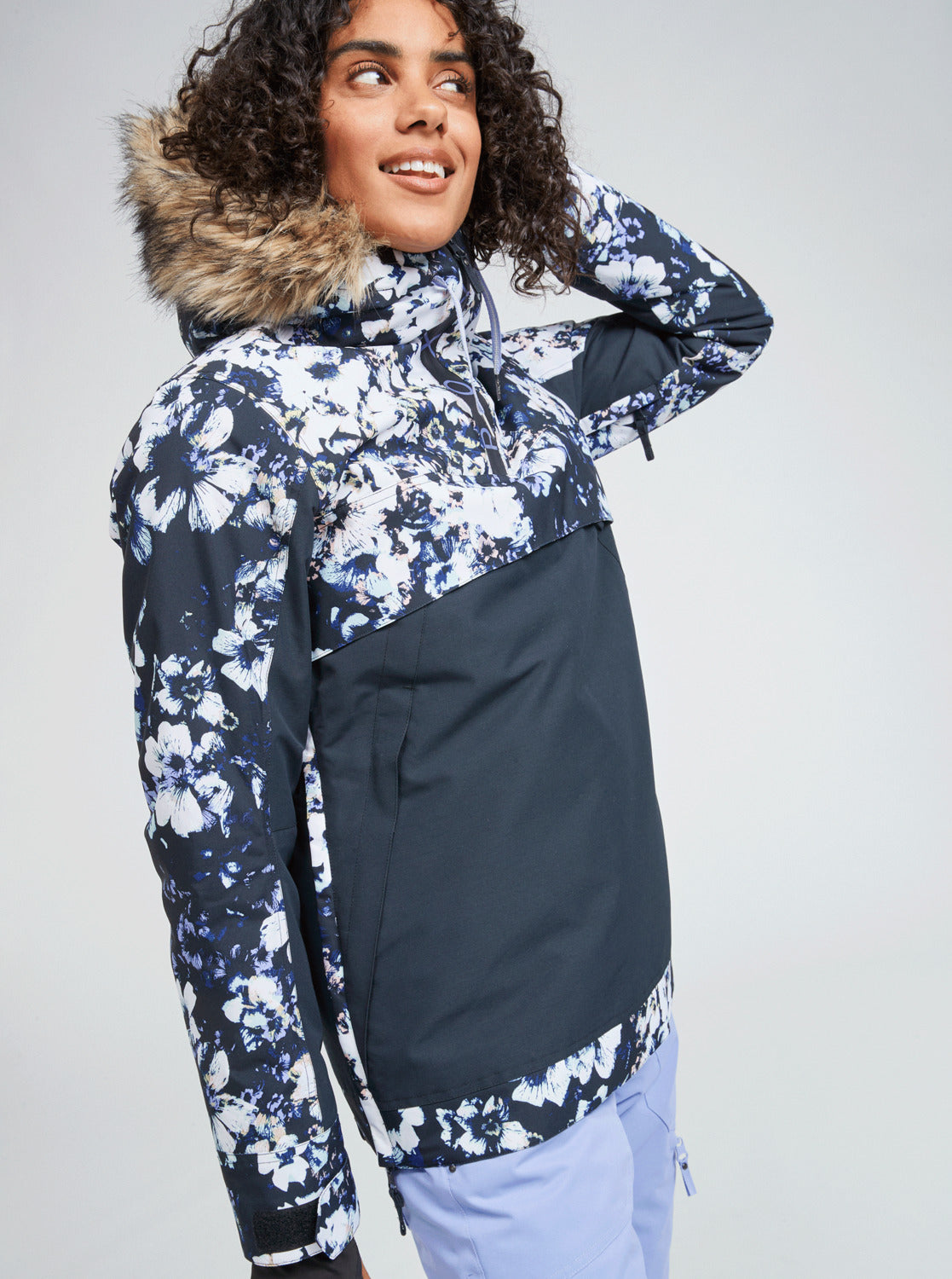 Roxy Womens Shelter Insulated Snow Jacket Black Flowers