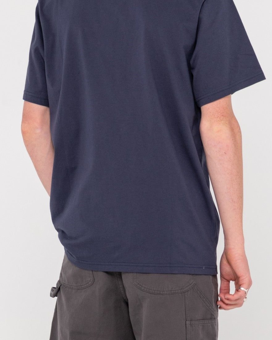 Rusty Slowmo Short Sleeve Tee Navy Gold