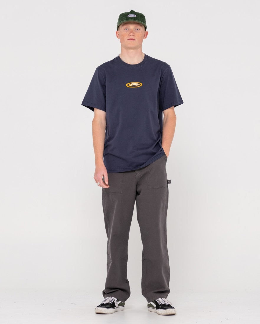 Rusty Slowmo Short Sleeve Tee Navy Gold