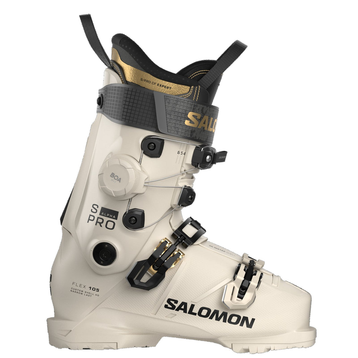 S/Pro Alpha C BOA 105 W Birch / Black / Gold Met. - Image 1