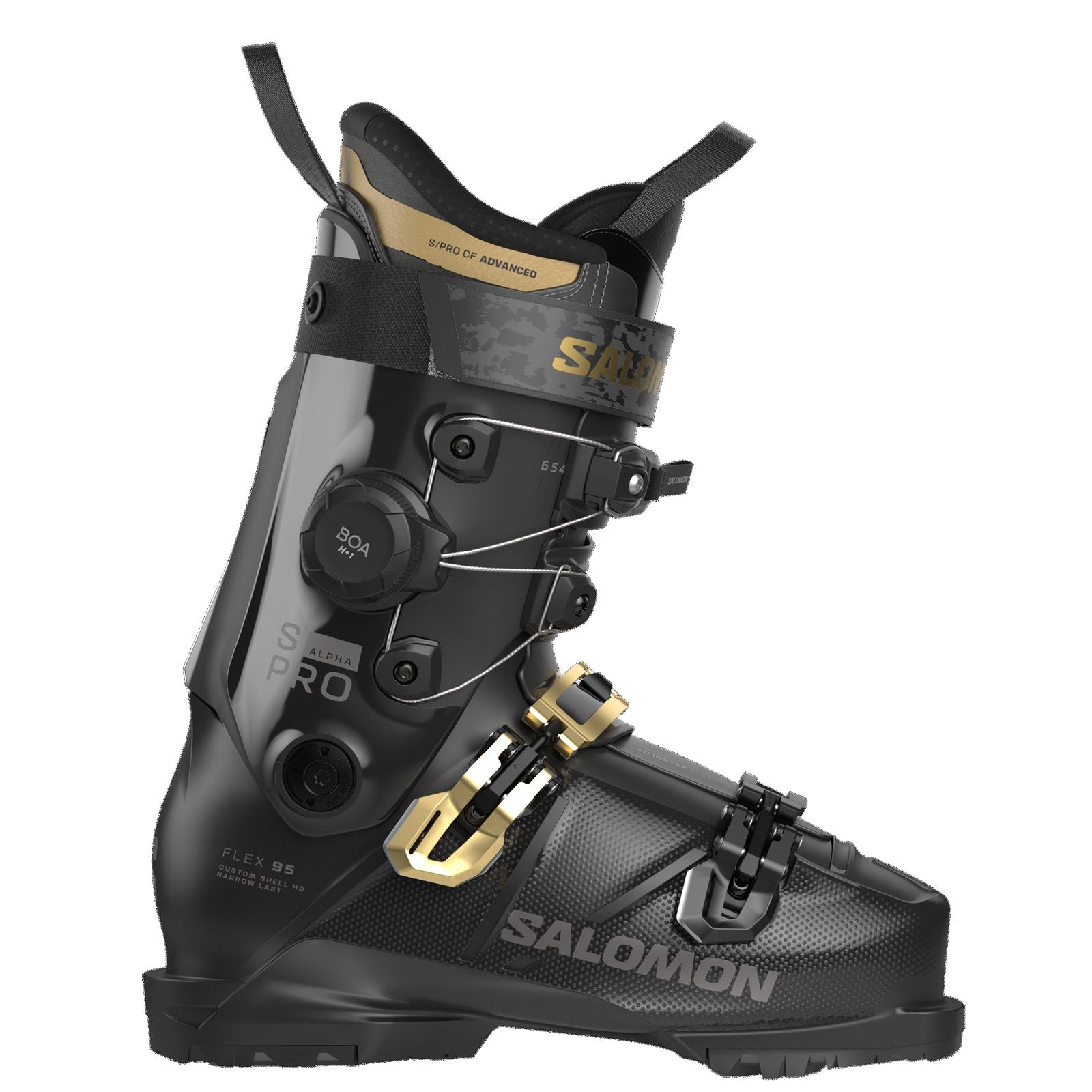 S/Pro Alpha C BOA 95 W Black / Gold Met. / Dark Grey Met. - Image 1