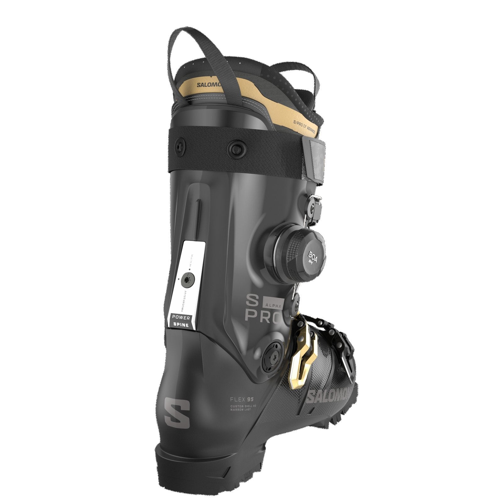 S/Pro Alpha C BOA 95 W Black / Gold Met. / Dark Grey Met. - Image 2