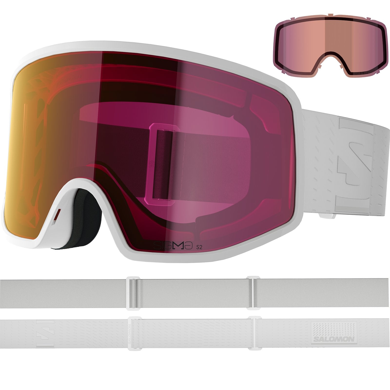 Sentry Pro Sigma White - Sigma Poppy Red Lens w/ Sigma Light Blue Lens - Image 2