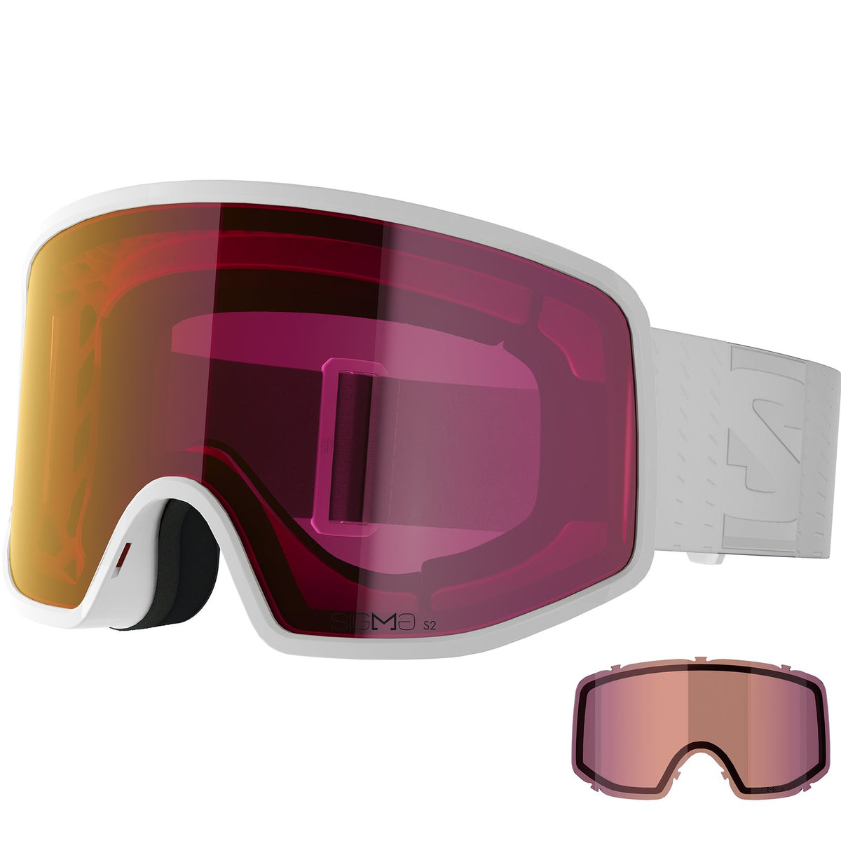 Sentry Pro Sigma White - Sigma Poppy Red Lens w/ Sigma Light Blue Lens - Image 3