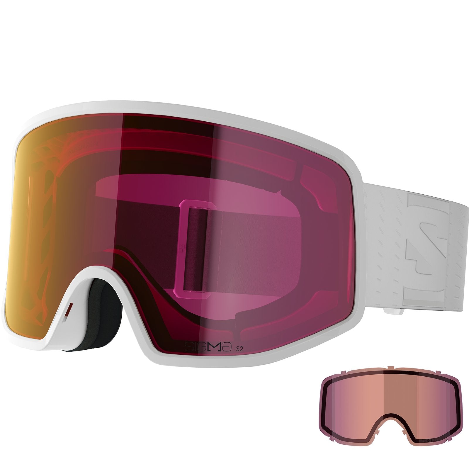 Sentry Pro Sigma White - Sigma Poppy Red Lens w/ Sigma Light Blue Lens - Image 3