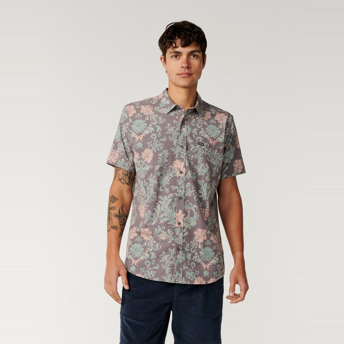 Sessions Aerotech Short Sleeve Shirt Deep Mushroom - Image 1