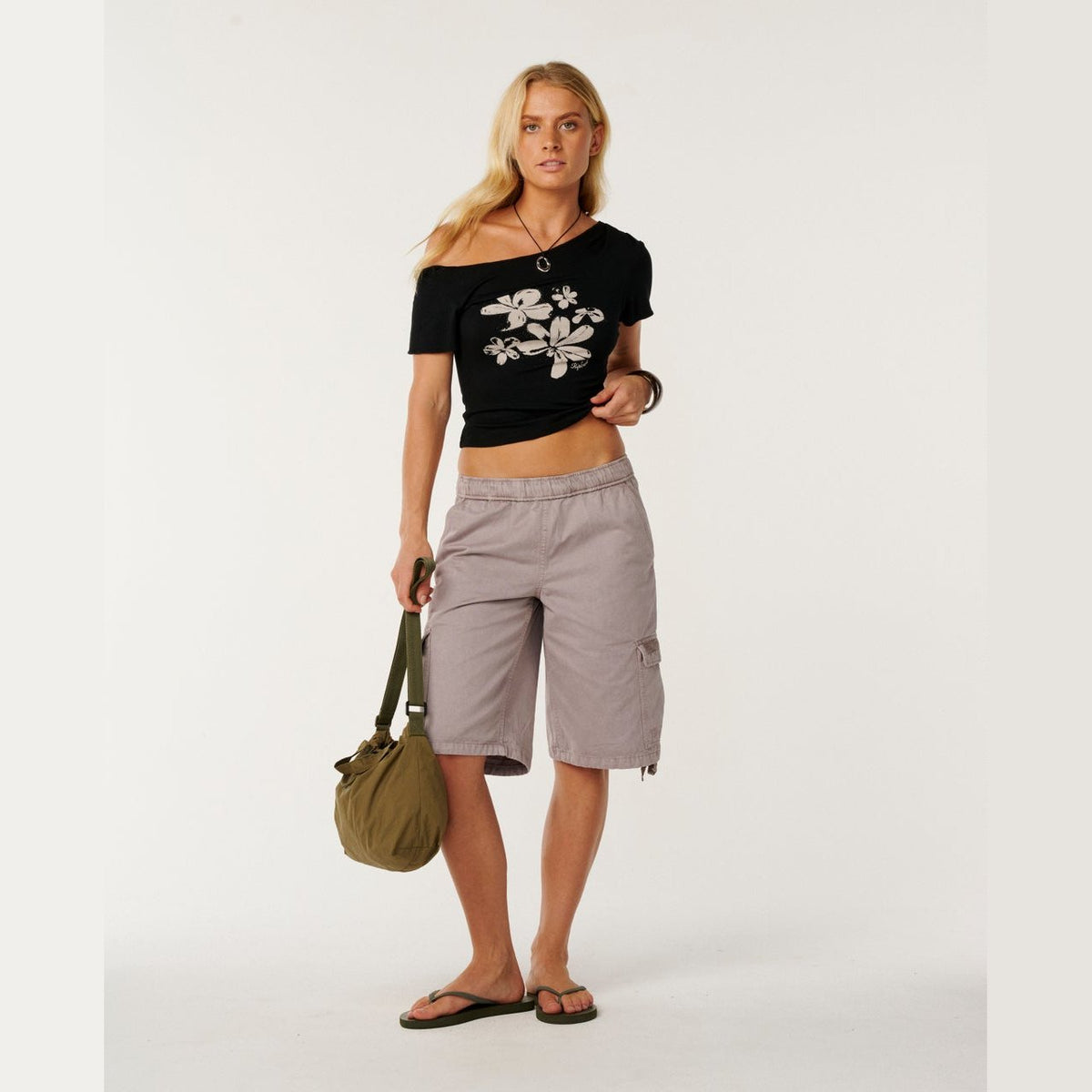 Echo Wave Cargo Shorts Stone - Image 1
