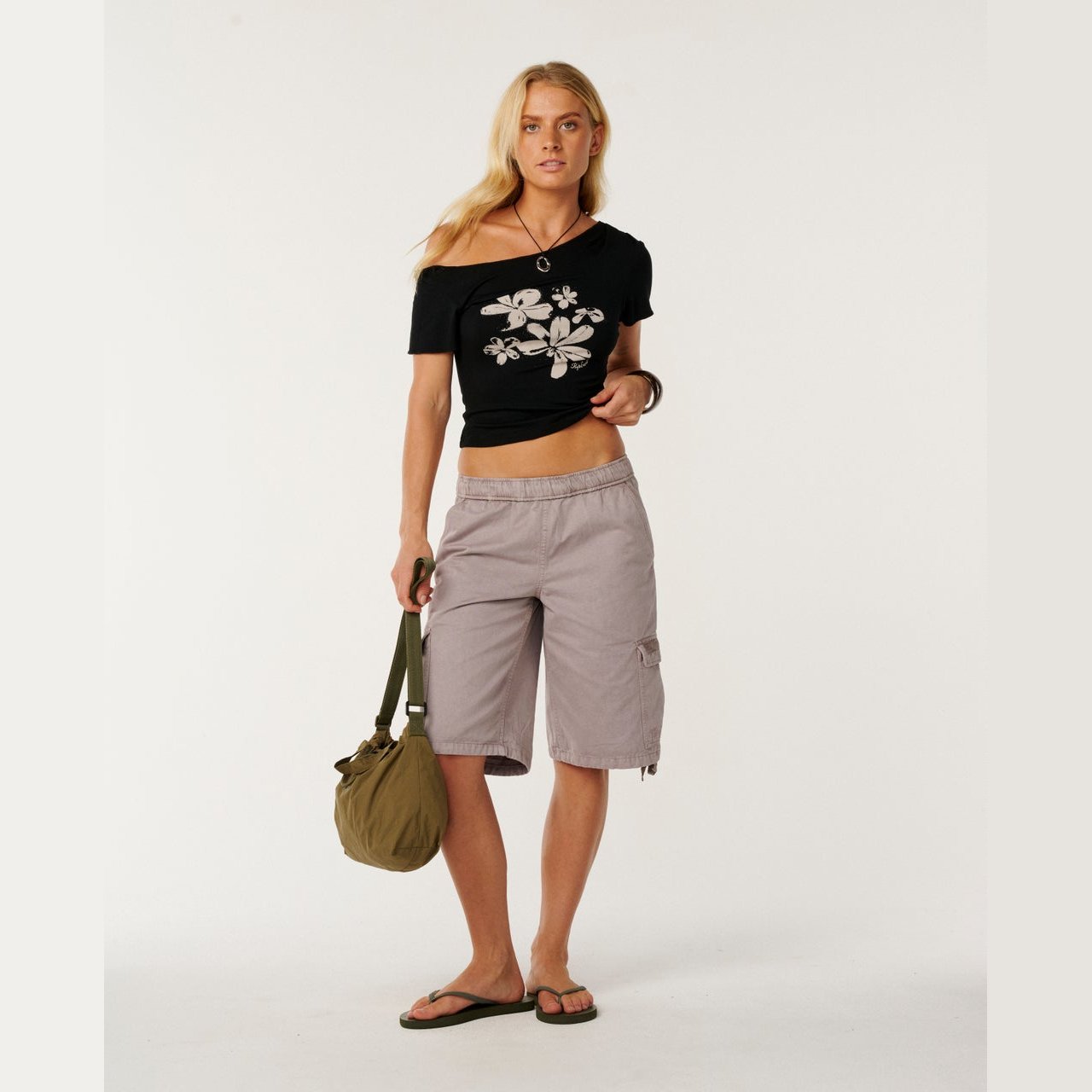 Echo Wave Cargo Shorts Stone - Image 1
