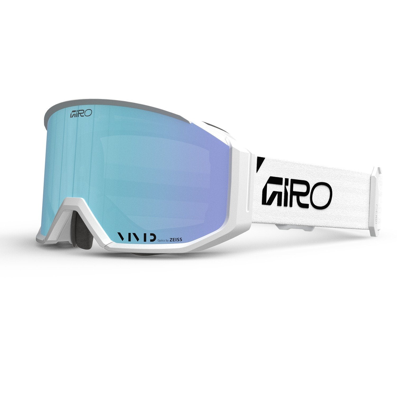 Revolt Pro Snow Goggle White Wordmark - Vivid Royal Lens w/ Vivid Infrared Lens - Image 1