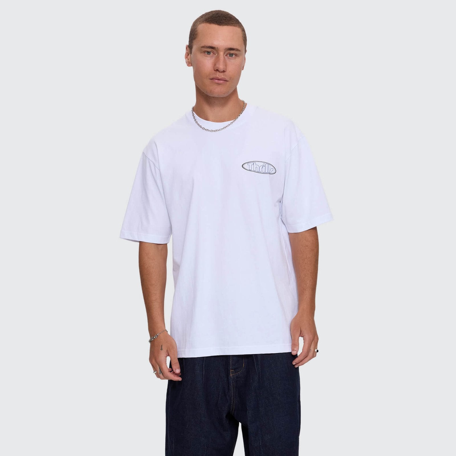 Val For The Win Oversize Fit Tee White - Image 1
