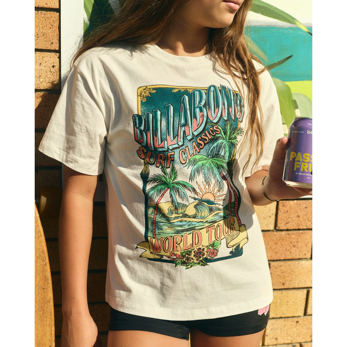 Girls Surf Tour T-Shirt Salt Crystal - Image 1