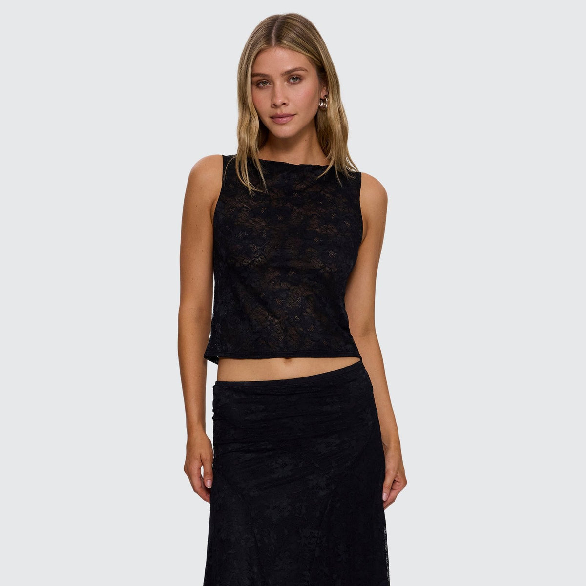 New Romance Lace Tank Black - Image 1