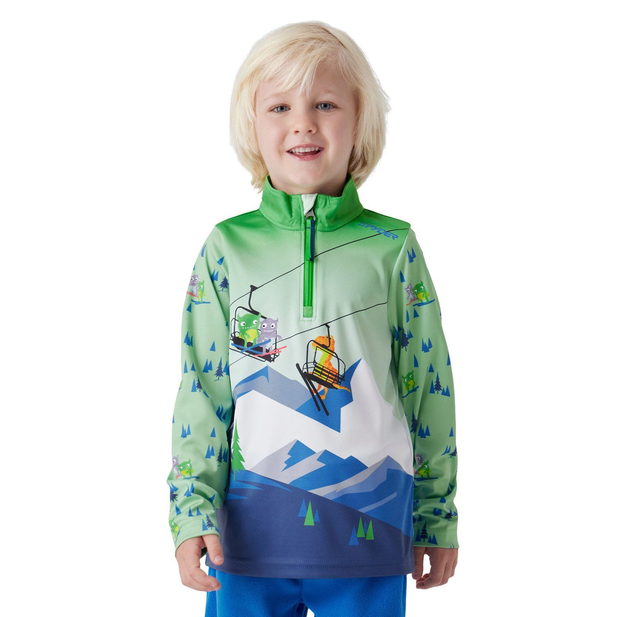 Boys Challenge Quarter Zip Skivvy Multicolor - Image 1