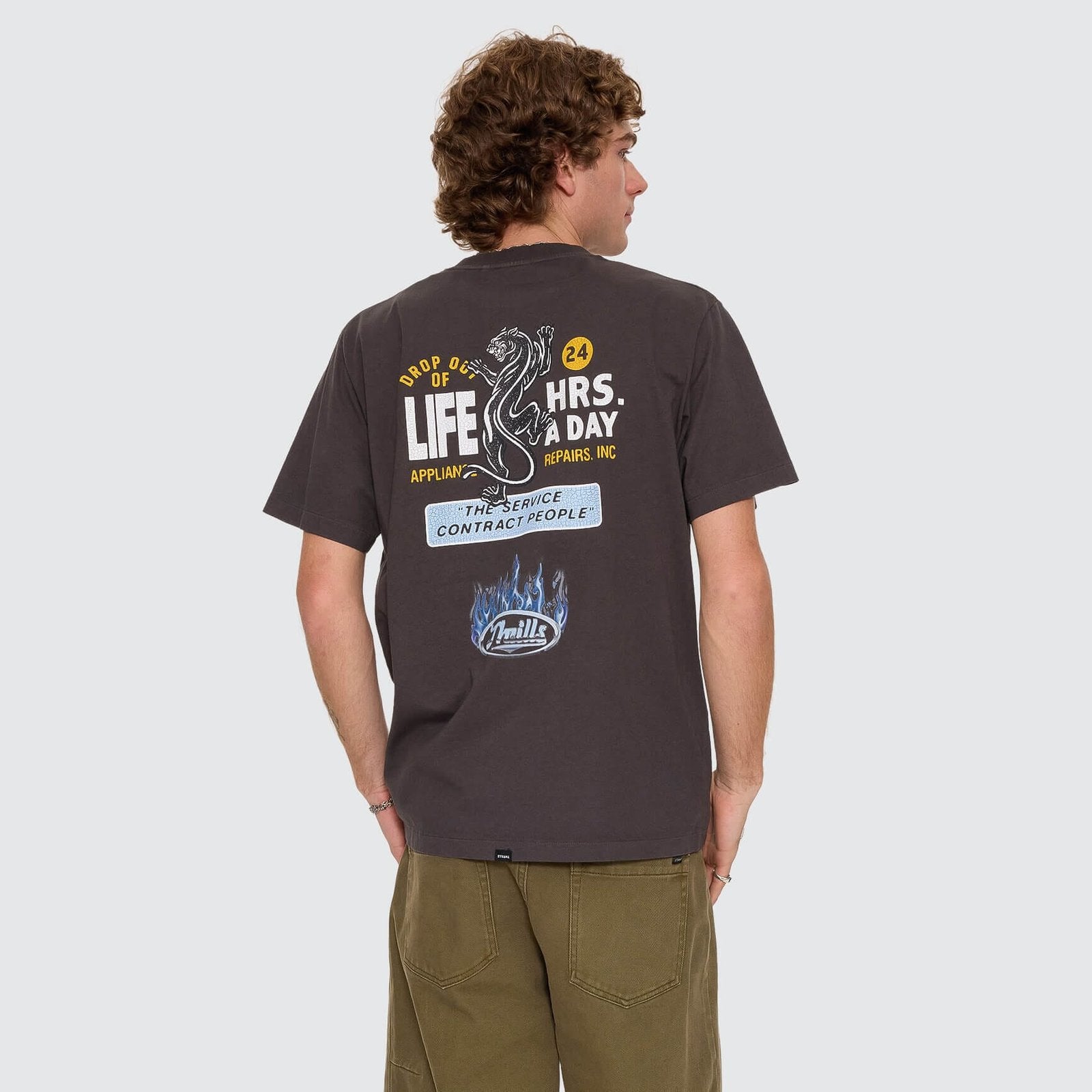 Drop Outs Merch Fit Tee Dark Merch Black - Image 1