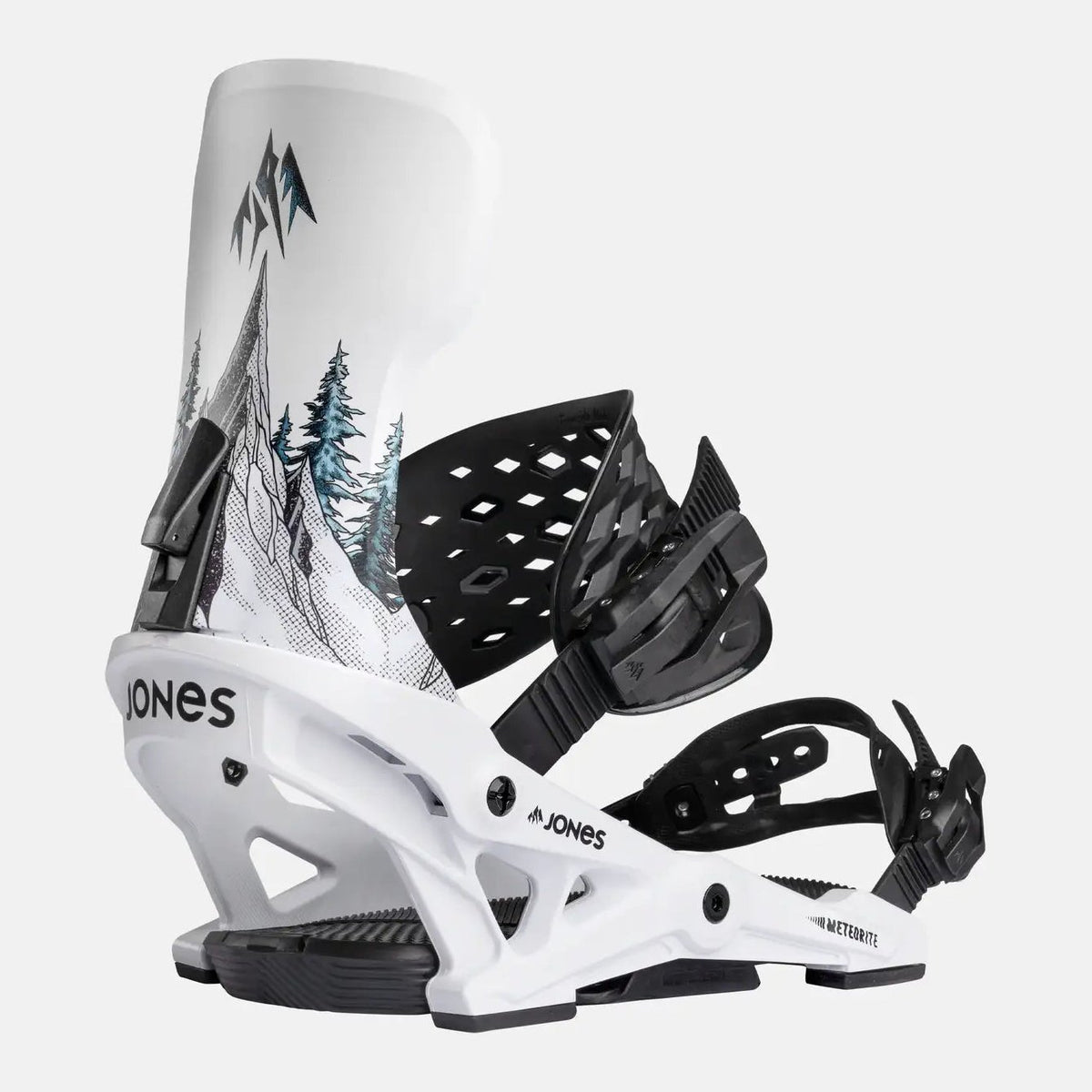 Mens Meteorite Snowboard Bindings Rallycat White - Image 1