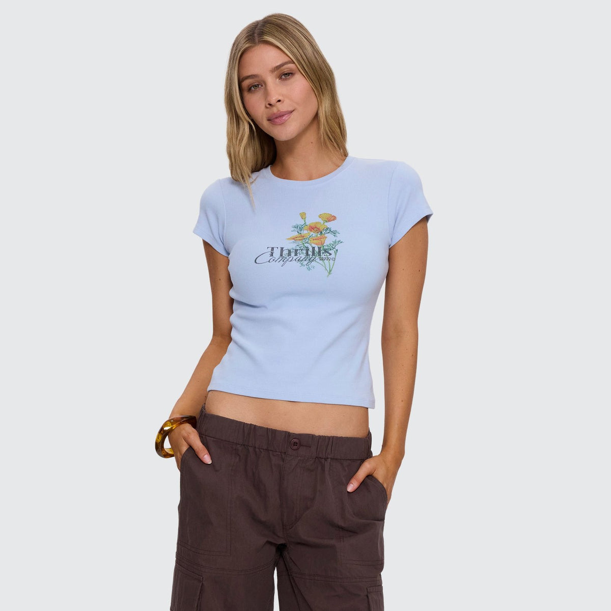 Flowers Of Tomorrow Tee Placid Blue - Image 1