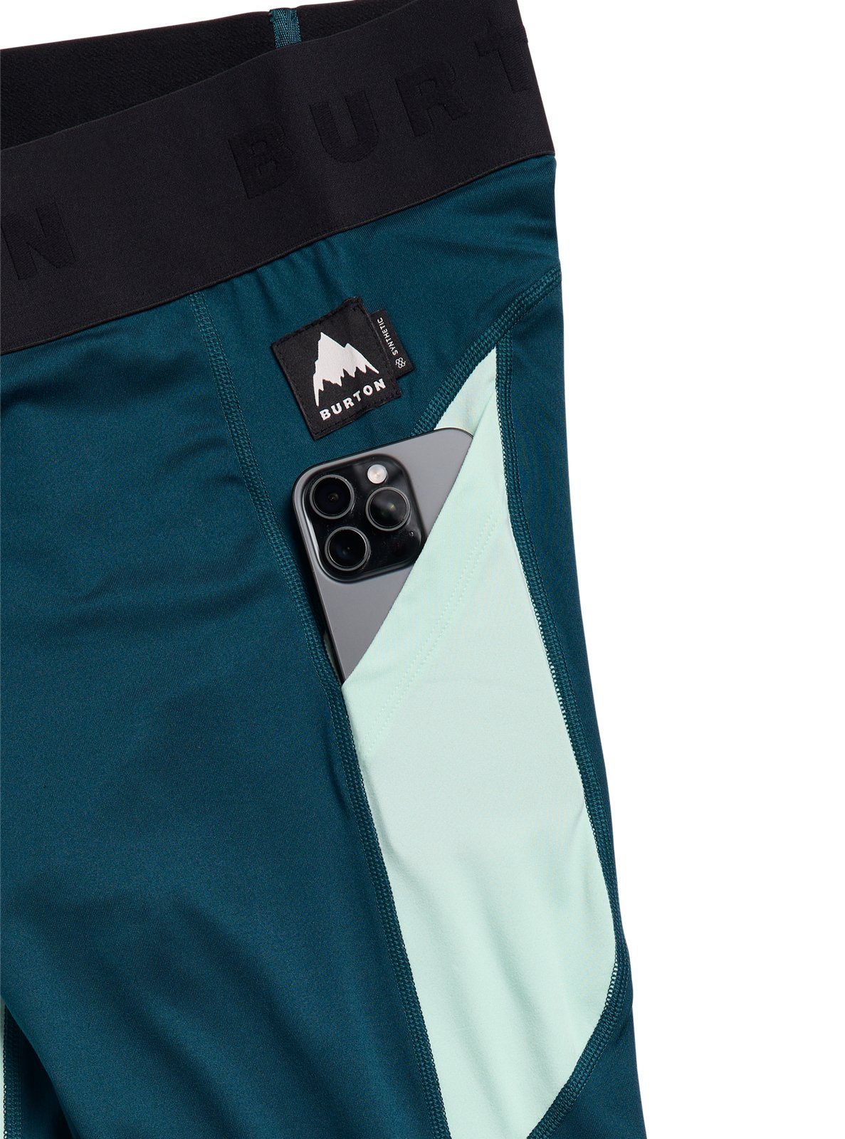 Womens Synthetic Midweight Base Layer Pants Atlantic Teal/Spring Frost - Image 10
