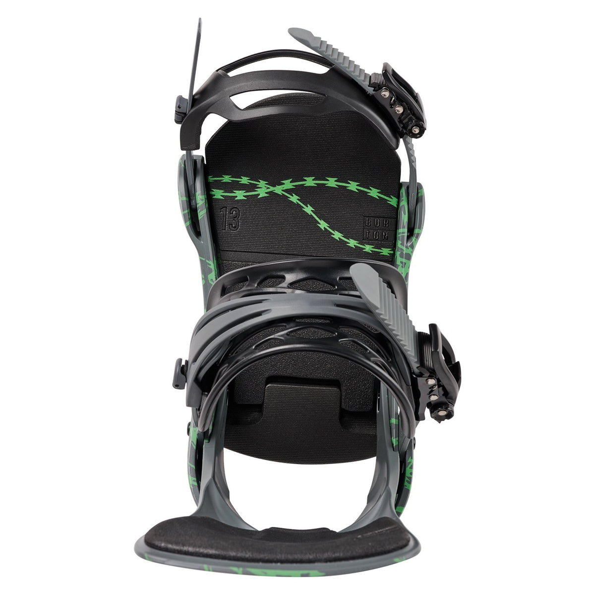 Mens Cartel Re:Flex Snowboard Bindings Gray / Green Voltage - Image 10
