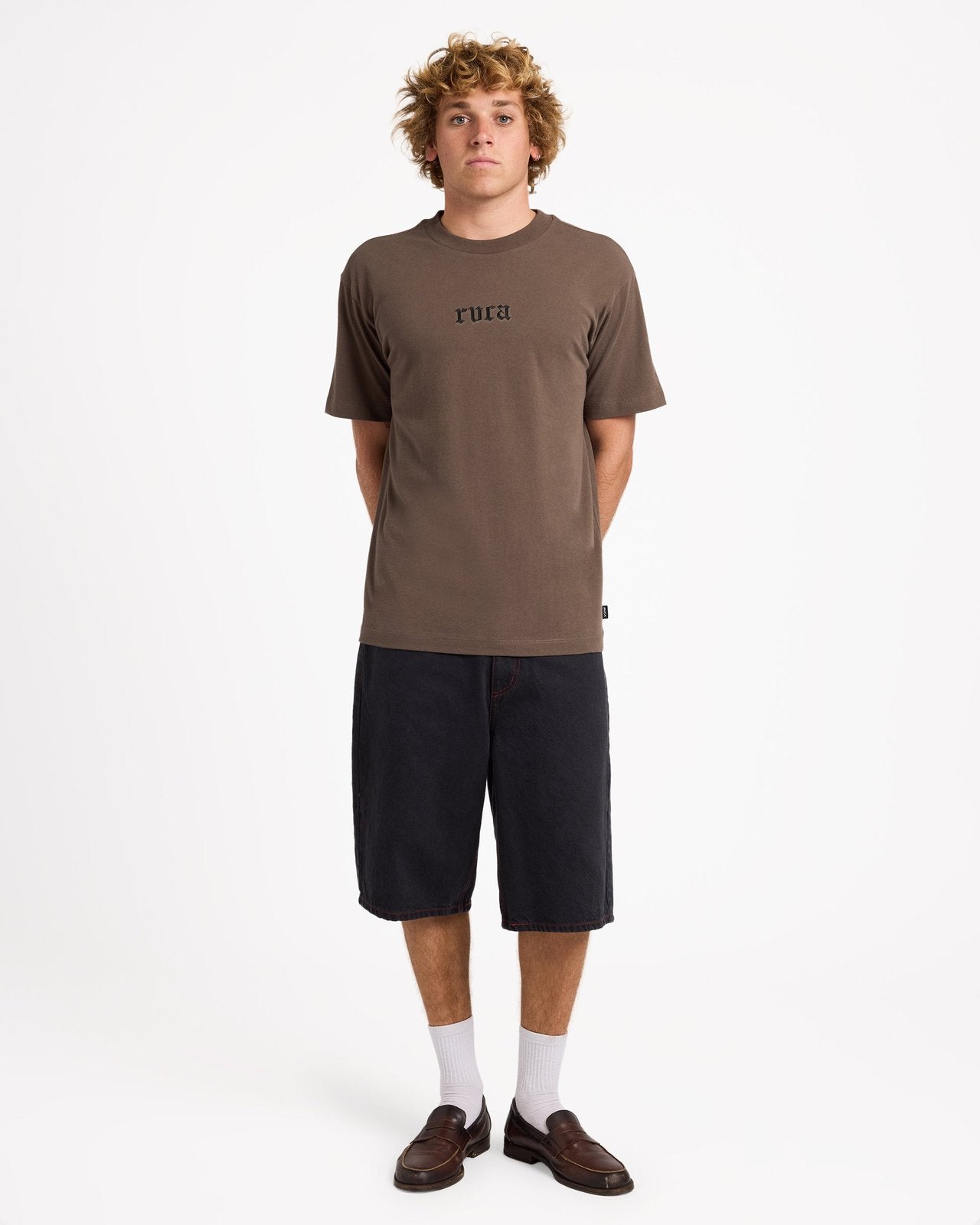 Mens Old T-Shirt Chocolate - Image 10