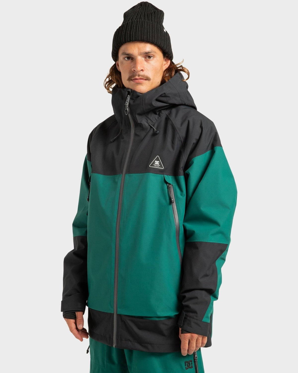 Mens Intel 30K Snow Jacket Black / Deep Teal - Image 10