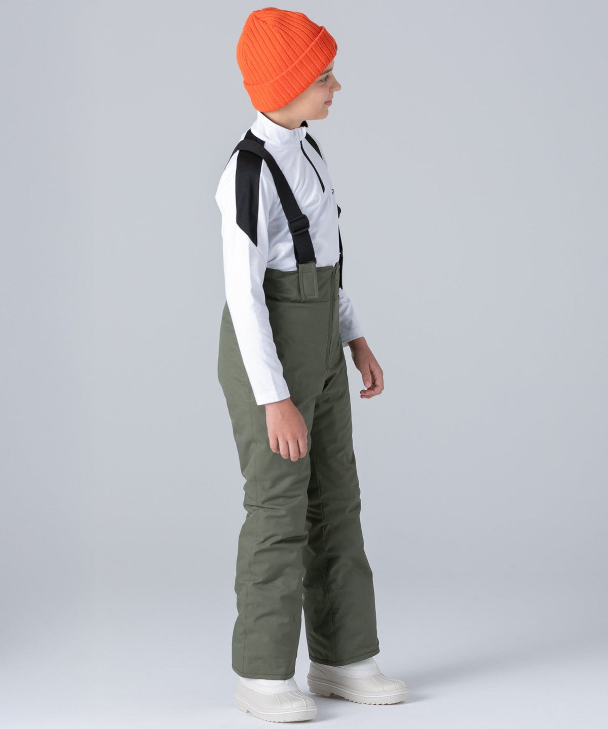 Asymmetrical Bicolour Ski Suit Orange - Image 10
