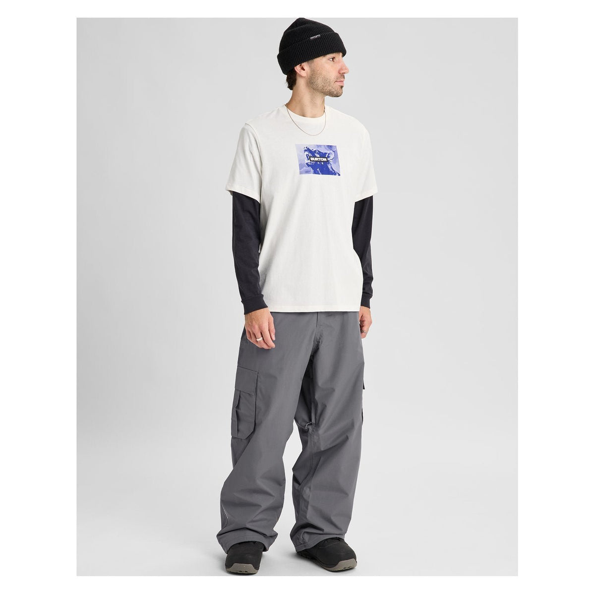Mens Reserve 2L Baggy Snowboard Pants Gotham Gray - Image 13