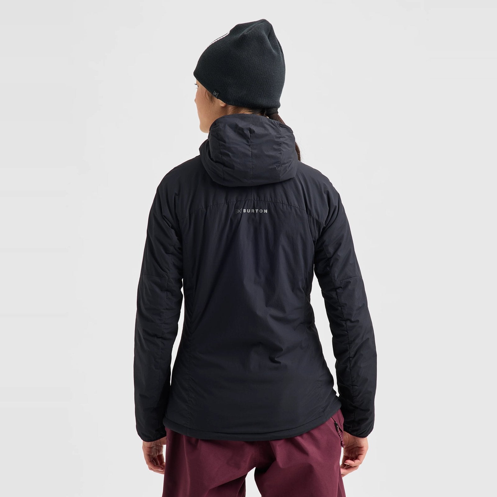 Womens [Ak] Helium Hooded Stretch Insulated Jacket True Black - Image 2