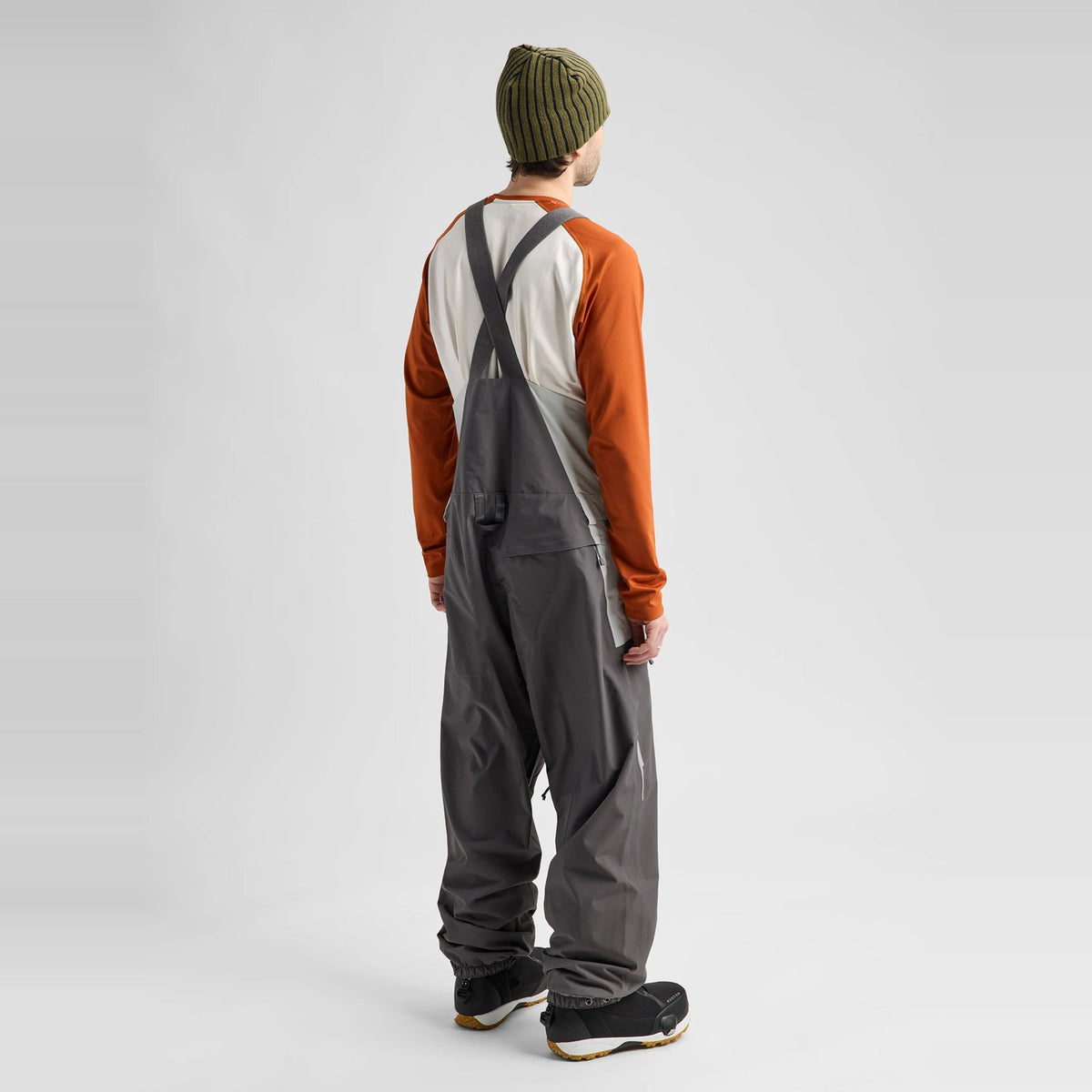 Mens Reserve 2L Relaxed Bib Pants Gotham Gray / Gray Cloud - Image 11